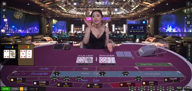 Baccarat Kubet88 với Dealer xinh đẹp Trung Quốc
